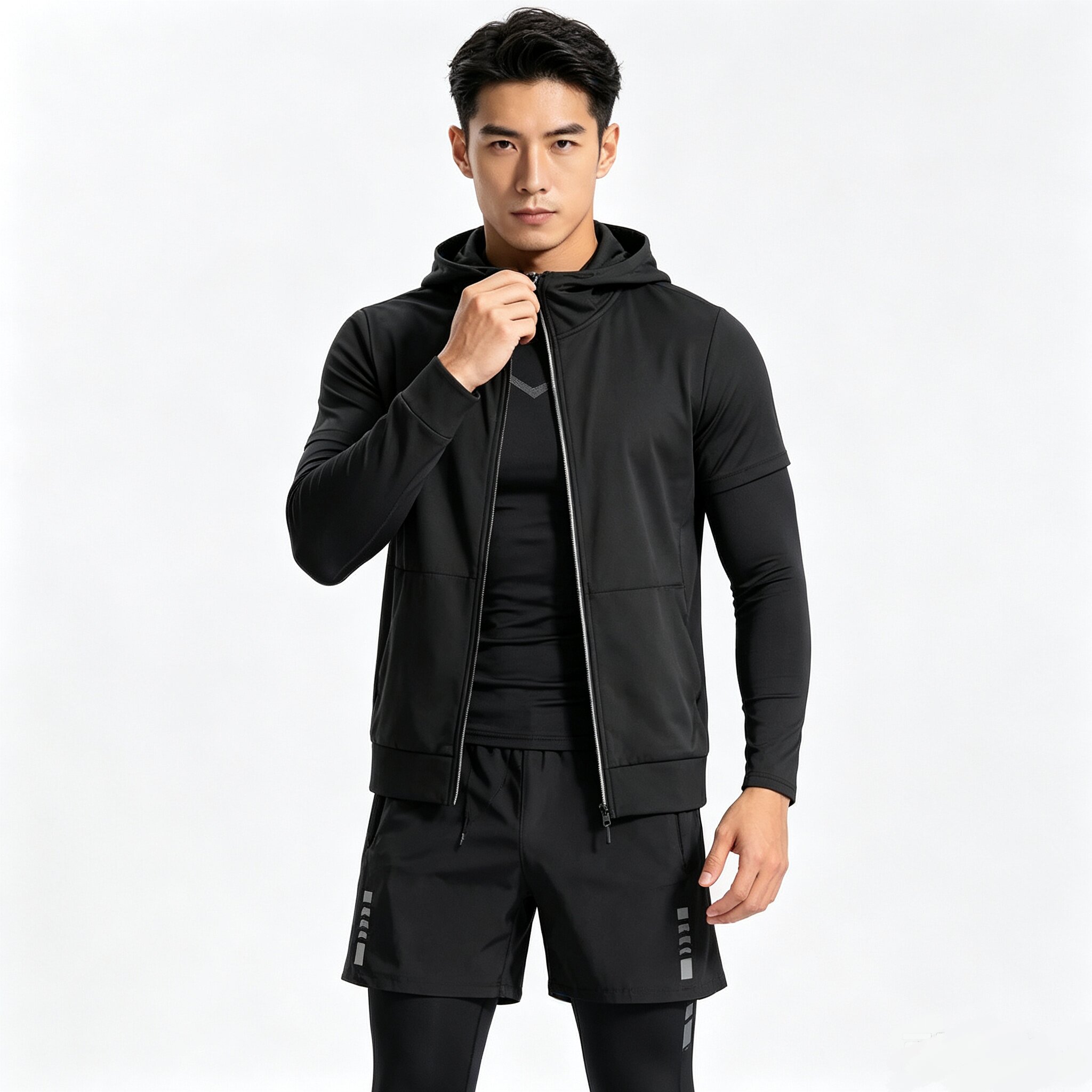 New Gear Running - Men's Fitness Running Set Tight-Fit Quick-Dry