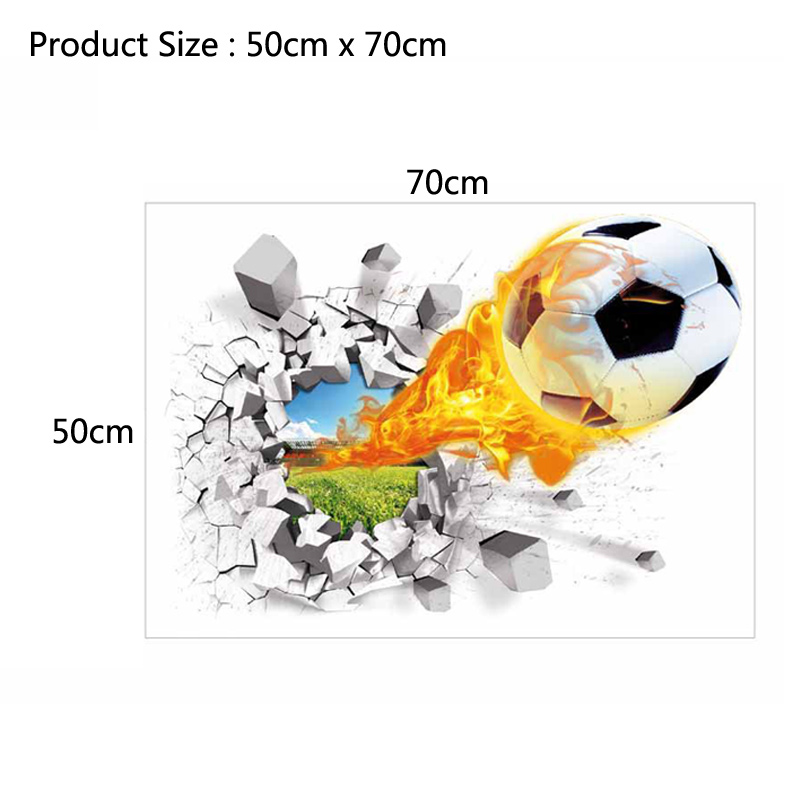 3D Football Broken Wall Sticke - Blister Plaster Sport recension och pris